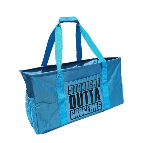 "STRAIGHT OUTTA GROCERIES" Multipurpose Tote - Picture 3 of 15